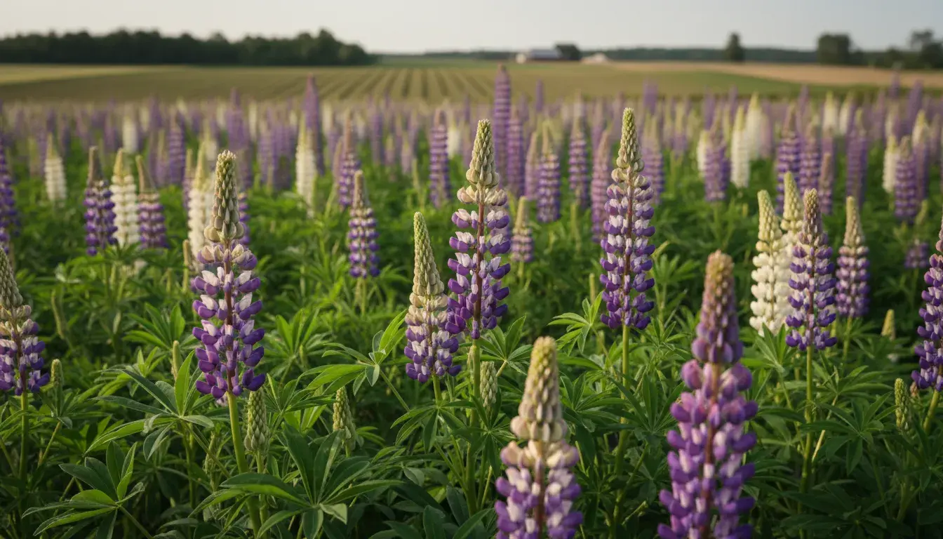 Jakie są średnie i maksymalne plony łubinu z 1 ha?